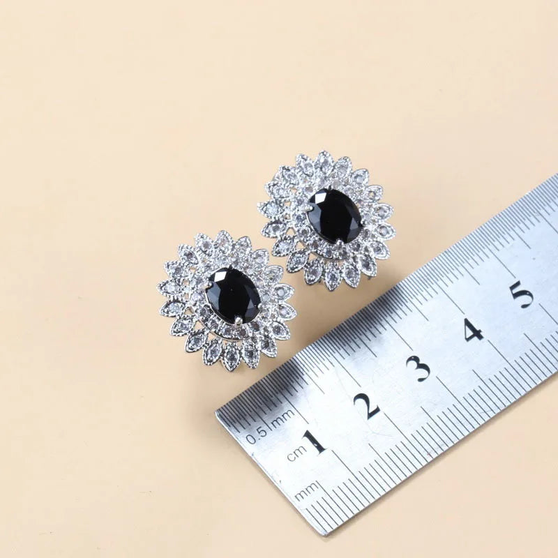 2025 Fashion Earrings Rings Bracelets Necklace Fashion Elegant Zircon Jewelry Sets for Women Mothers Day or Wedding