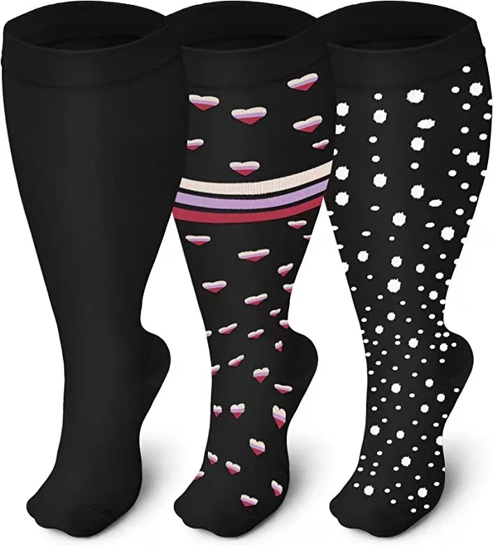 Cheap 20-30 MmHg Women Men Plus Size Compression Socks