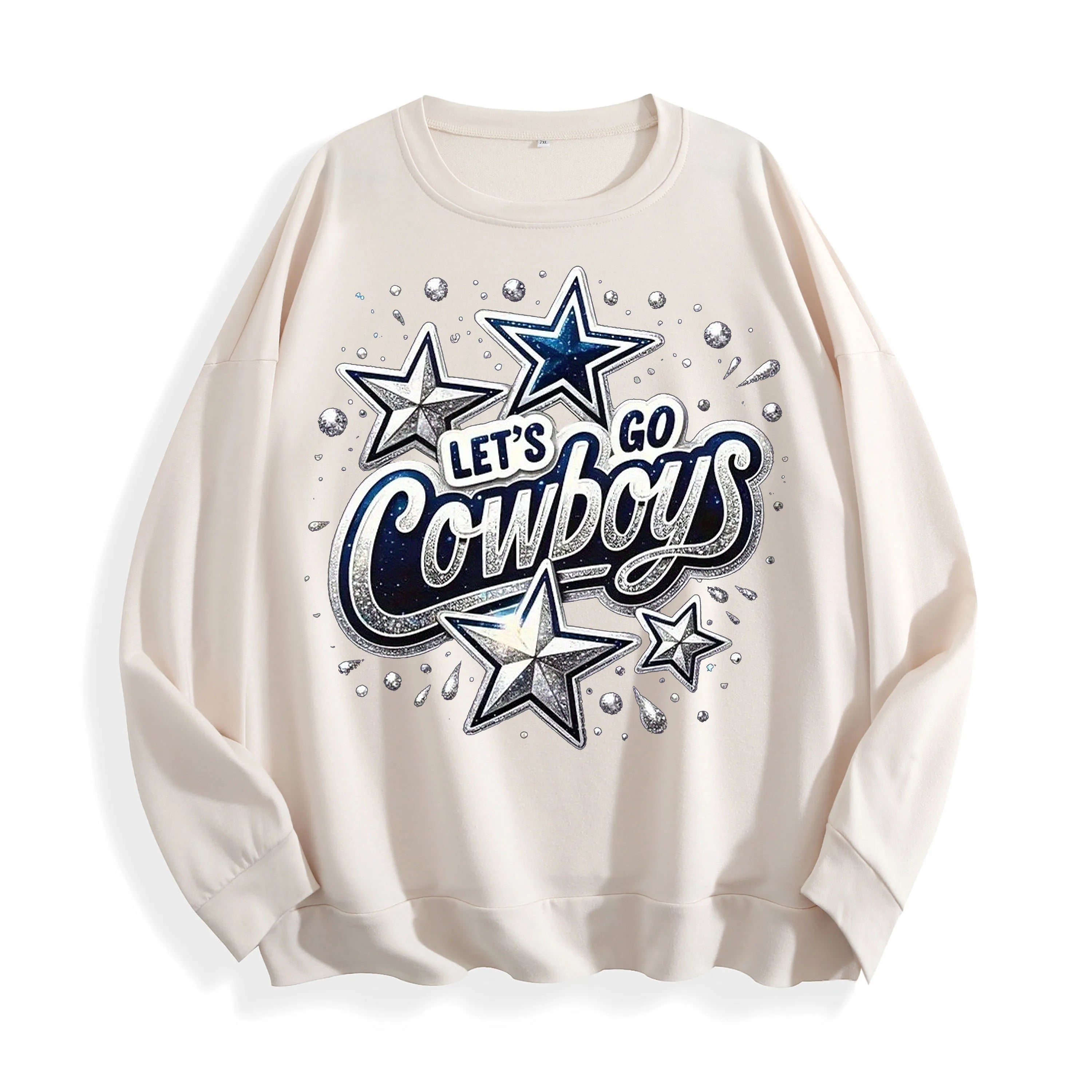Dallas Cowboys "Let's Go Cowboys" Graphic Crewneck