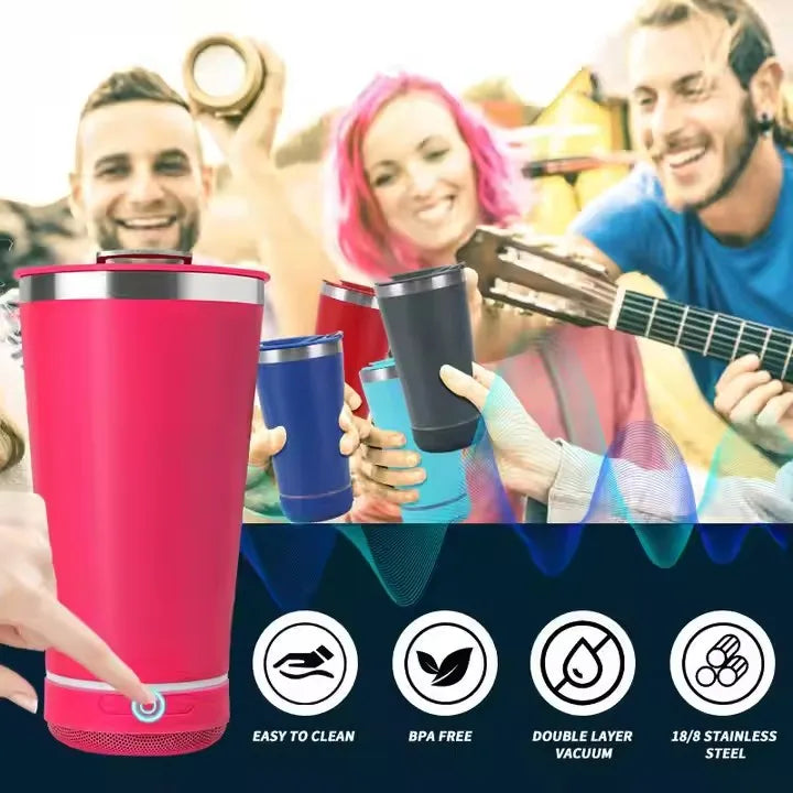Bluetooth Audio Beer Cup 304 Stainless Steel Thermal Insulation Cold Cup with Bottle Opener Portable Car Cup