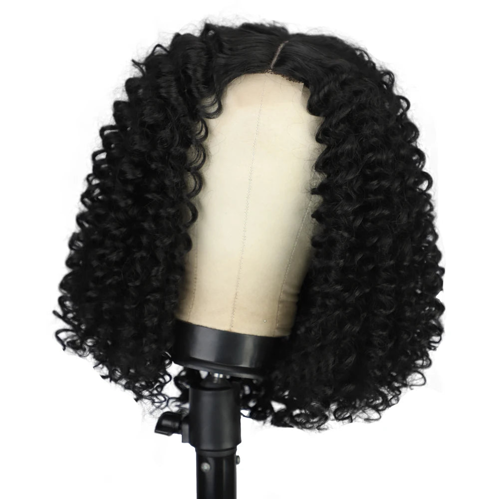 Chinese Suppliers for Lace Synthetic Wigs Afro Kinky Curly Yaki Short Wig for Black Women