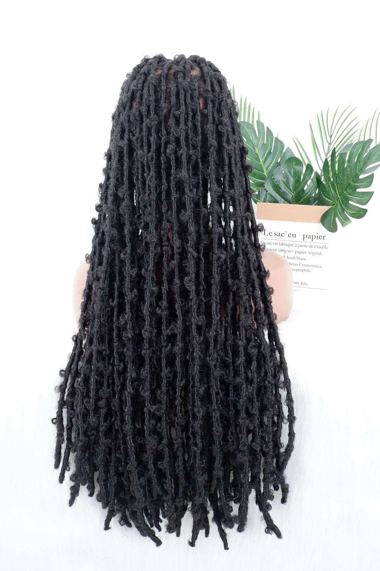 Butterfly Locs Triangle Knotless Braided Wigs for Women
