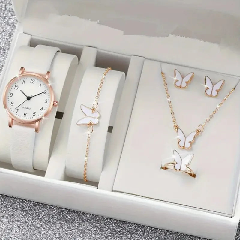 2025 Fashion Luxury Montre Bracelet Watch Womens Watch Quartz Watch Set Necklace Earring Set Women's Jewelry Montre Femme