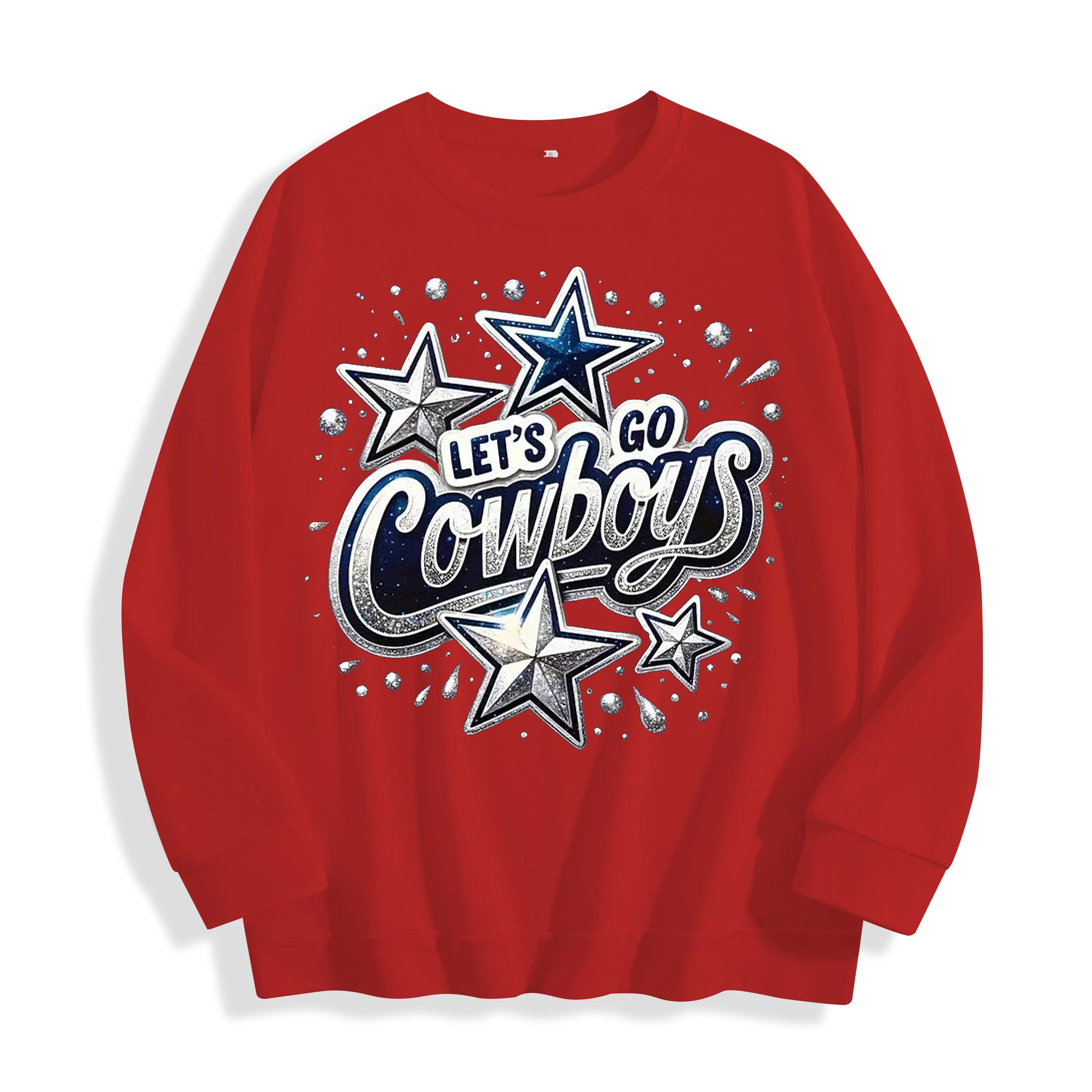 Dallas Cowboys "Let's Go Cowboys" Graphic Crewneck
