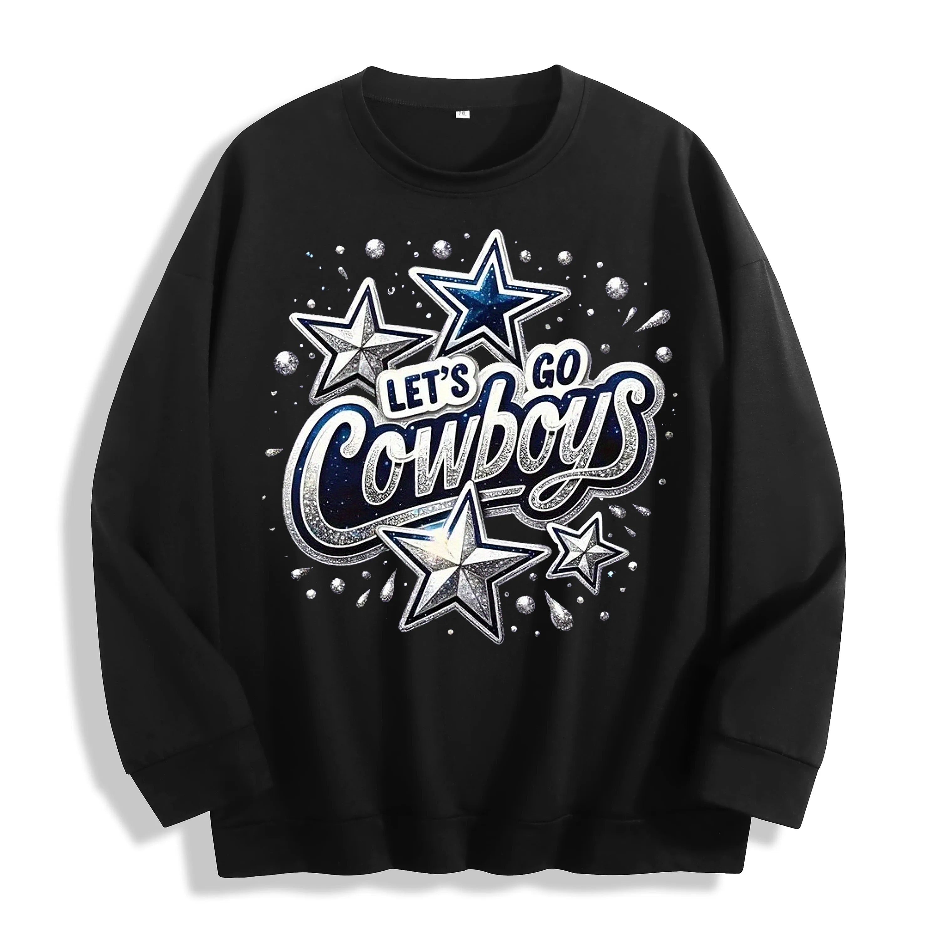 Dallas Cowboys "Let's Go Cowboys" Graphic Crewneck
