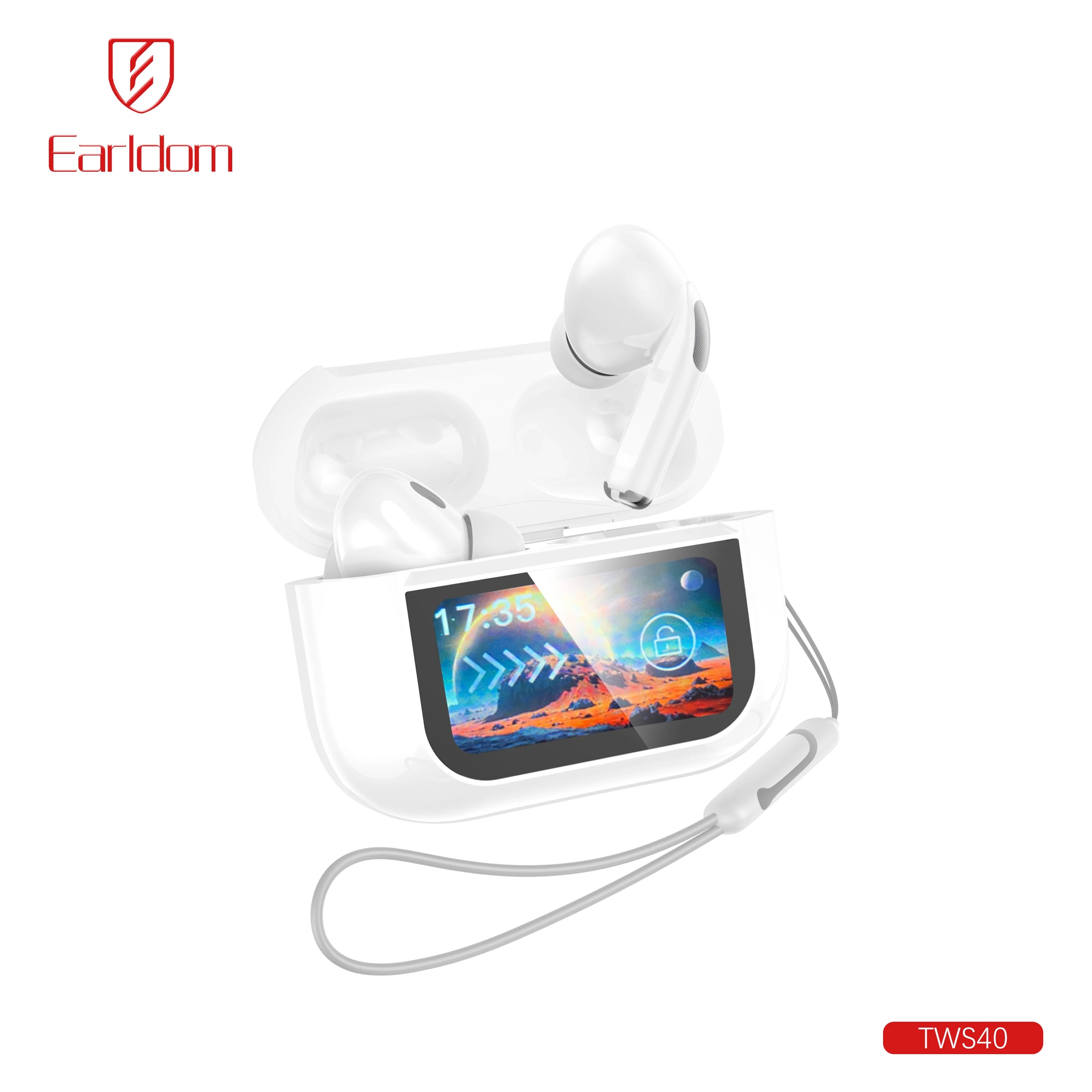 Digital LCD Touch Control Screen Wireless In-Ear Headphones High Quality Noise Cancelling