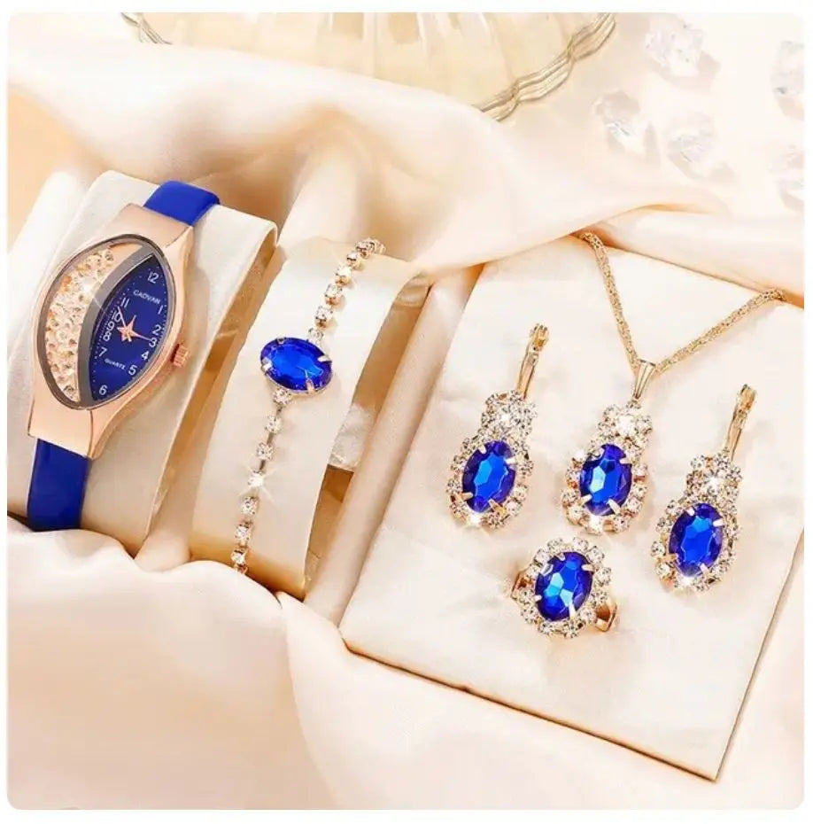 2025 Fashion Luxury Montre Bracelet Watch Womens Watch Quartz Watch Set Necklace Earring Set Women's Jewelry Montre Femme