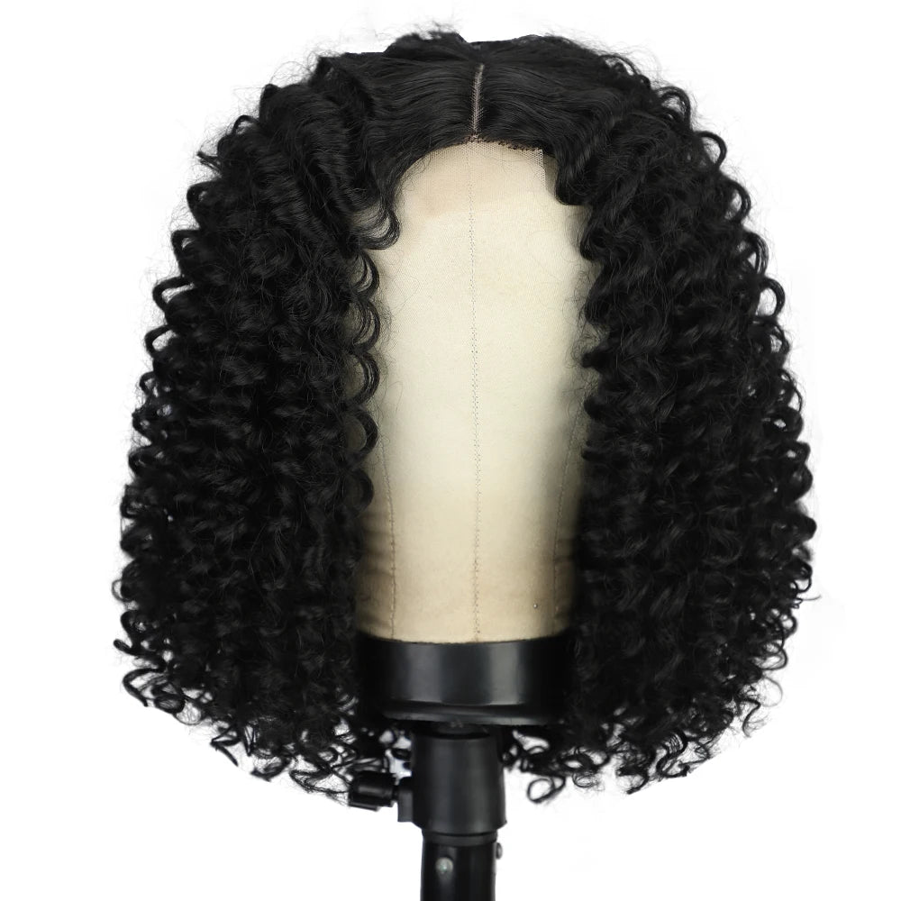 Chinese Suppliers for Lace Synthetic Wigs Afro Kinky Curly Yaki Short Wig for Black Women
