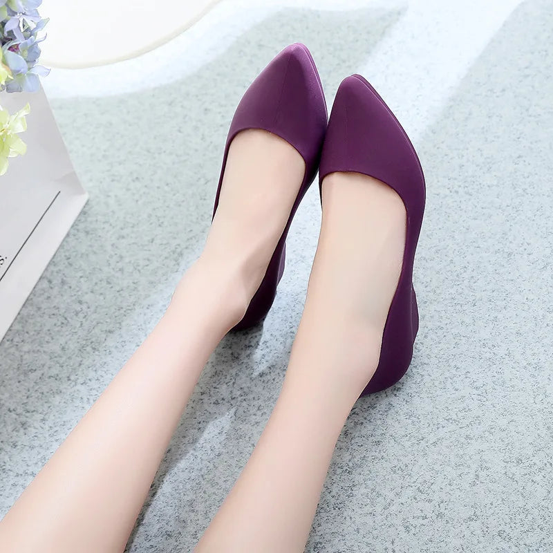 2022 Wholesale New Arrival Women Jelly Comfort Office Lady Slip on Flats Shoes Korean Candy Color Waterproof Casual Shoes