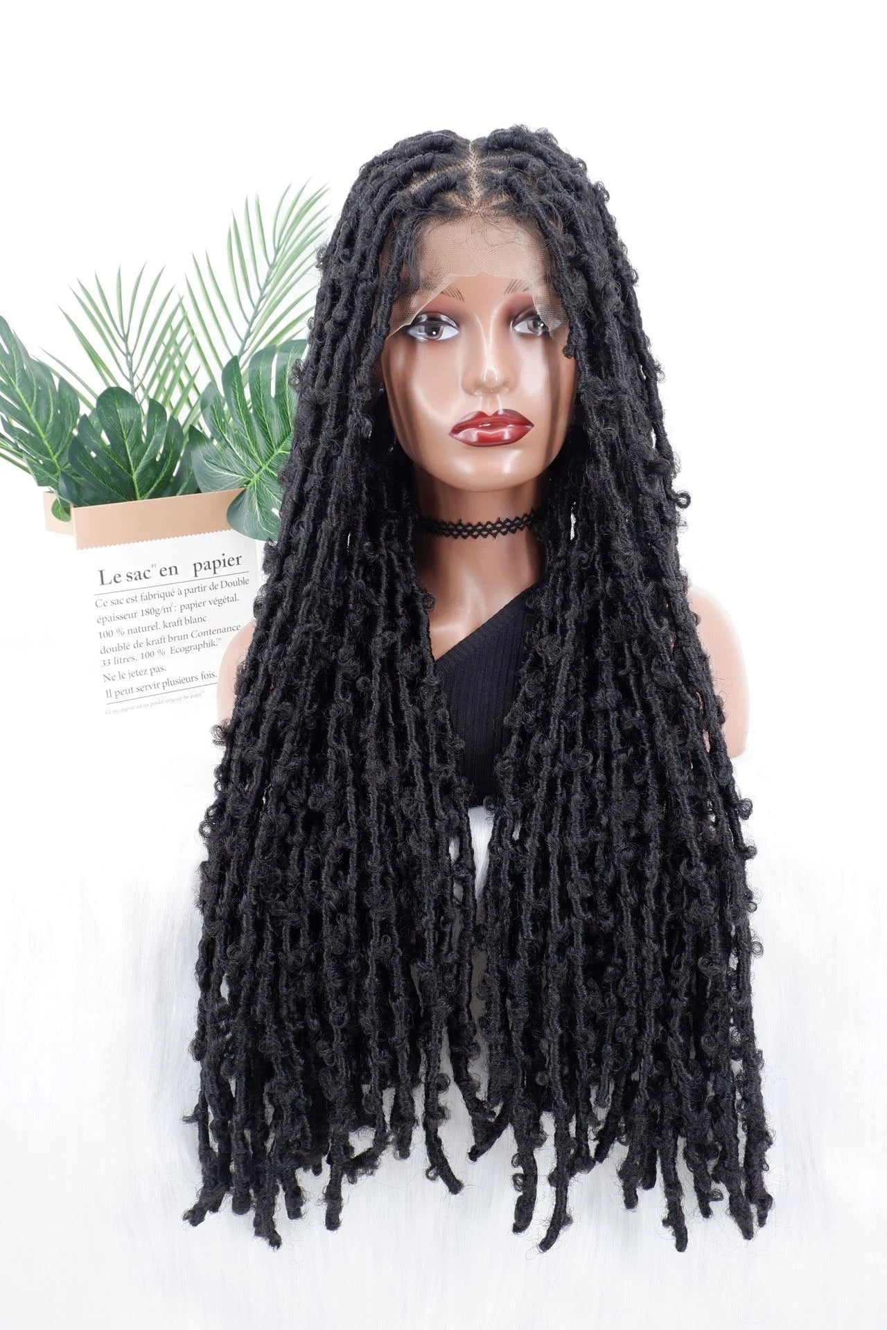 Butterfly Locs Triangle Knotless Braided Wigs for Women