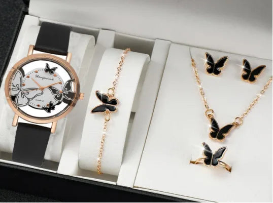 2025 Fashion Luxury Montre Bracelet Watch Womens Watch Quartz Watch Set Necklace Earring Set Women's Jewelry Montre Femme