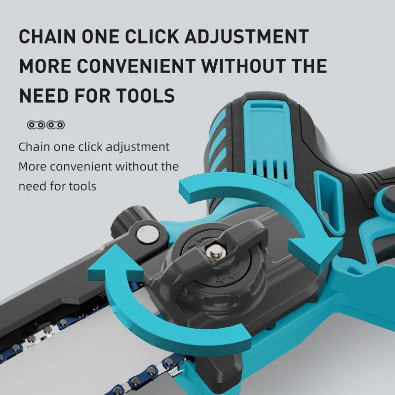 Battery Chain Saw Portable Wood Cutting Machine Mini Electric Chainsaw 8-INCH Chain Saw