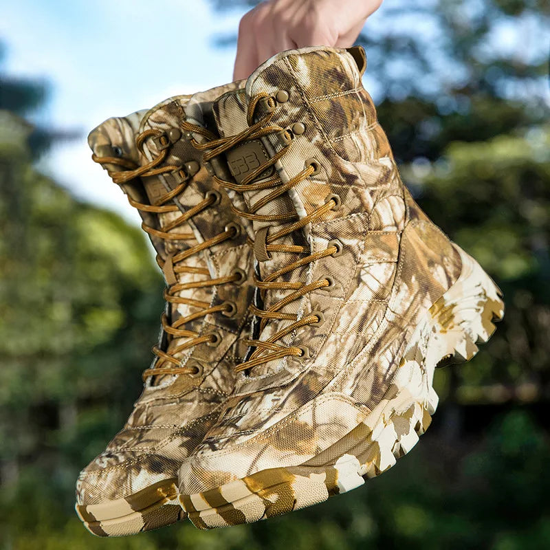 Camouflage Boots New Plus Size Tactical High-Top Outdoor Hiking Field Boots for