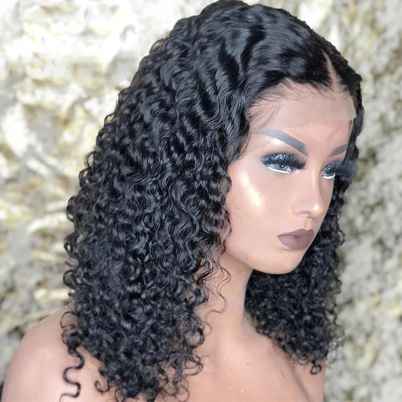 Chinese Suppliers for Lace Synthetic Wigs Afro Kinky Curly Yaki Short Wig for Black Women