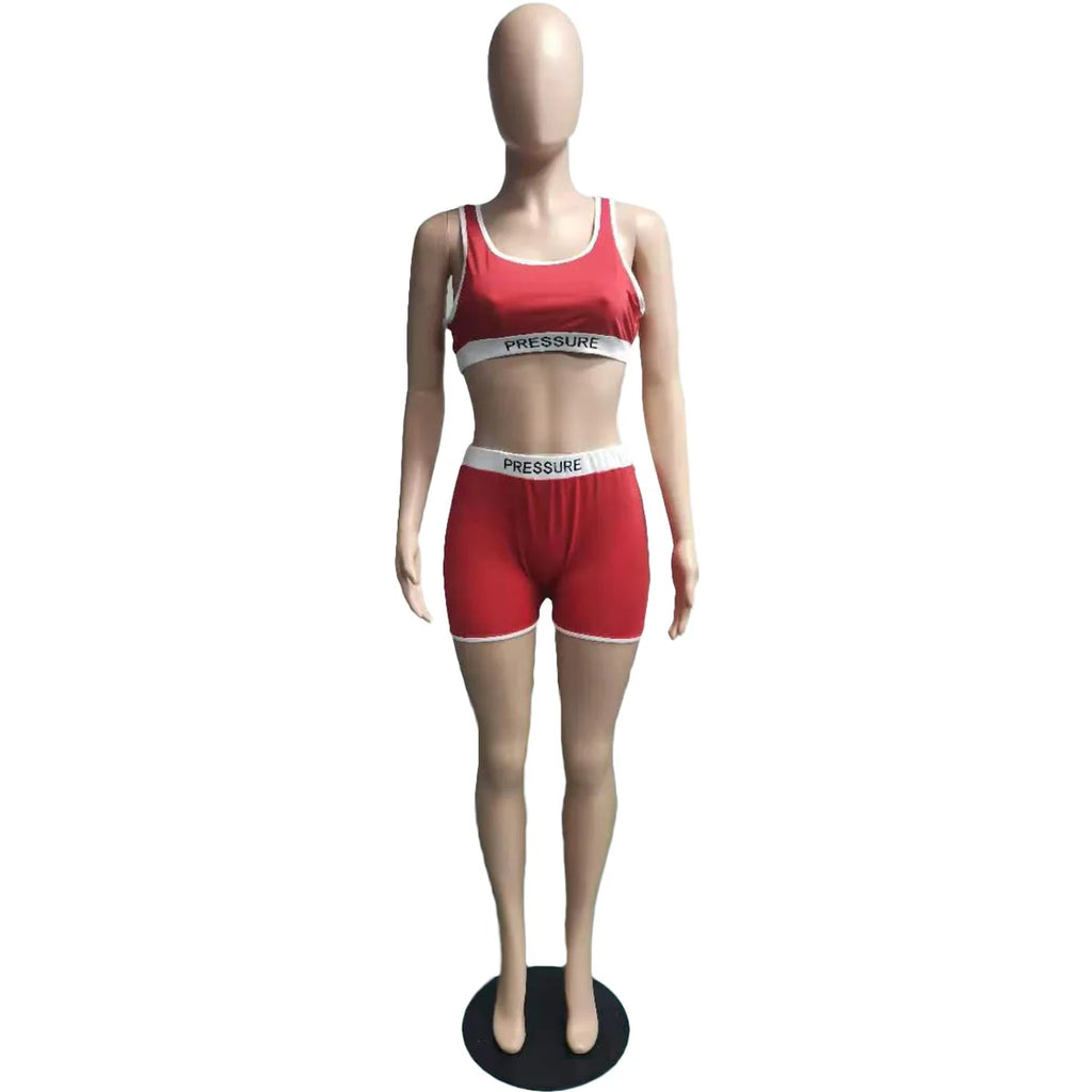 JL324 Hot Selling  Custom 2 Piece Women Short Set Printing Letter Two-Piece Suit Plus Size Women Short Set