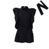 Latest Design Fashion Plus Size Women Summer Sexy Lapel Polo Neck Ruffle Sleeves A-line Dresses Women Lady Elegant Shirt Dress