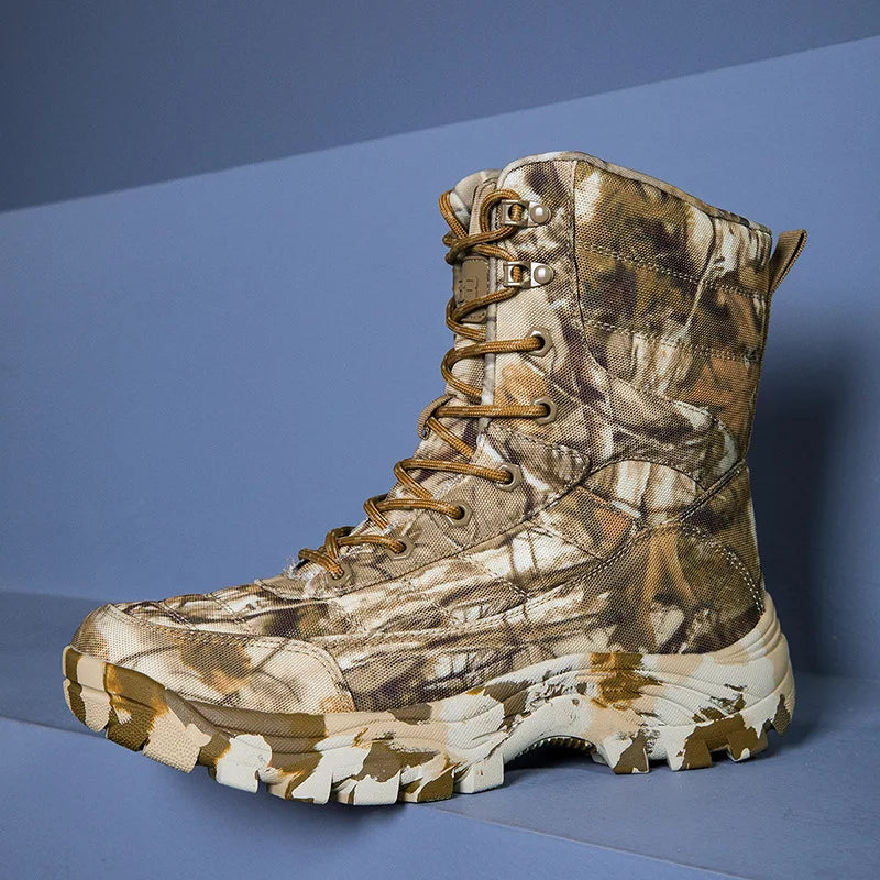 Camouflage Boots New Plus Size Tactical High-Top Outdoor Hiking Field Boots for