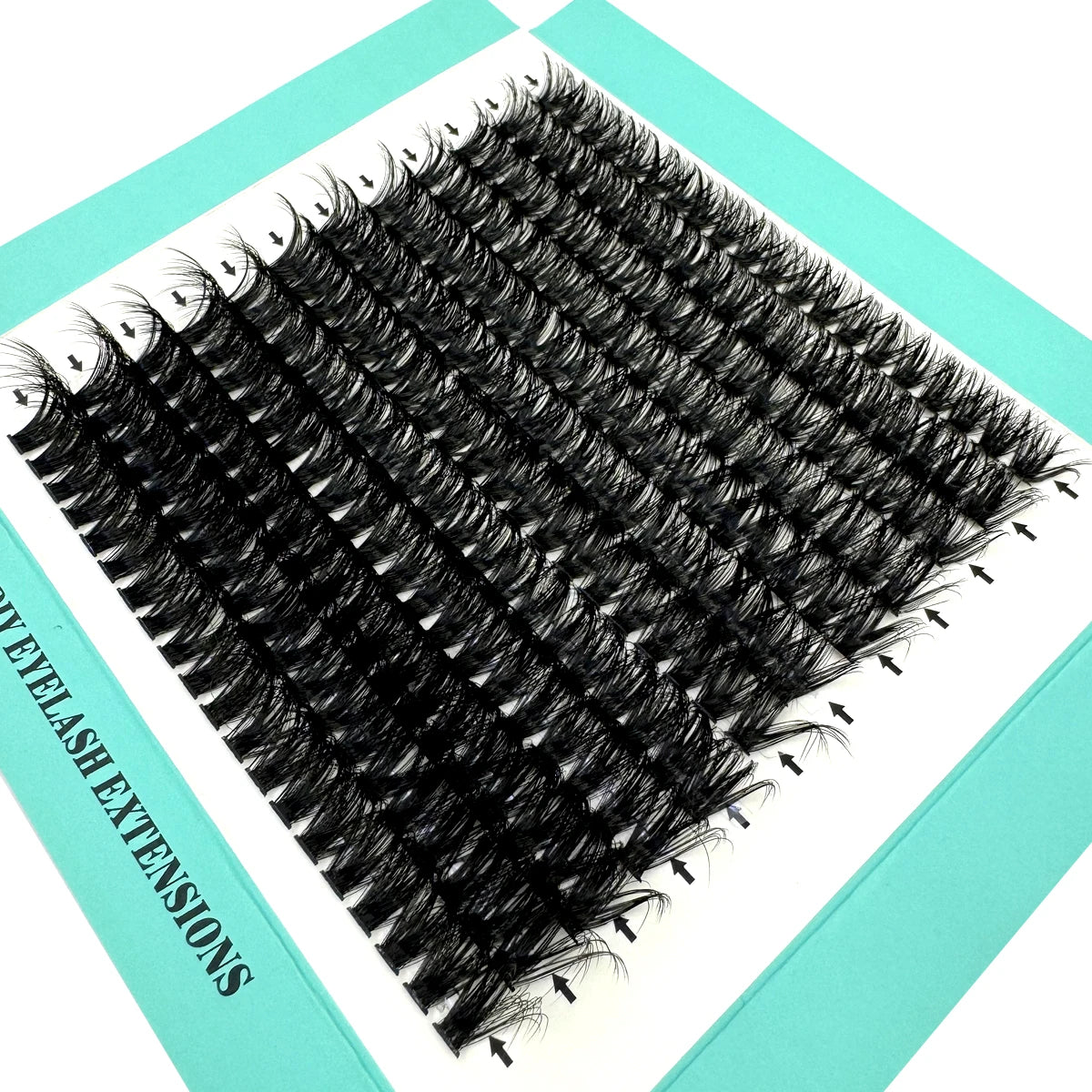 60D/80D/100D 640 Cluster Lashes 5D Fluffy Thick Eyelash Extension Kit Volume Mixed Tray Faux Mink Lashes Lash Extension Makeup