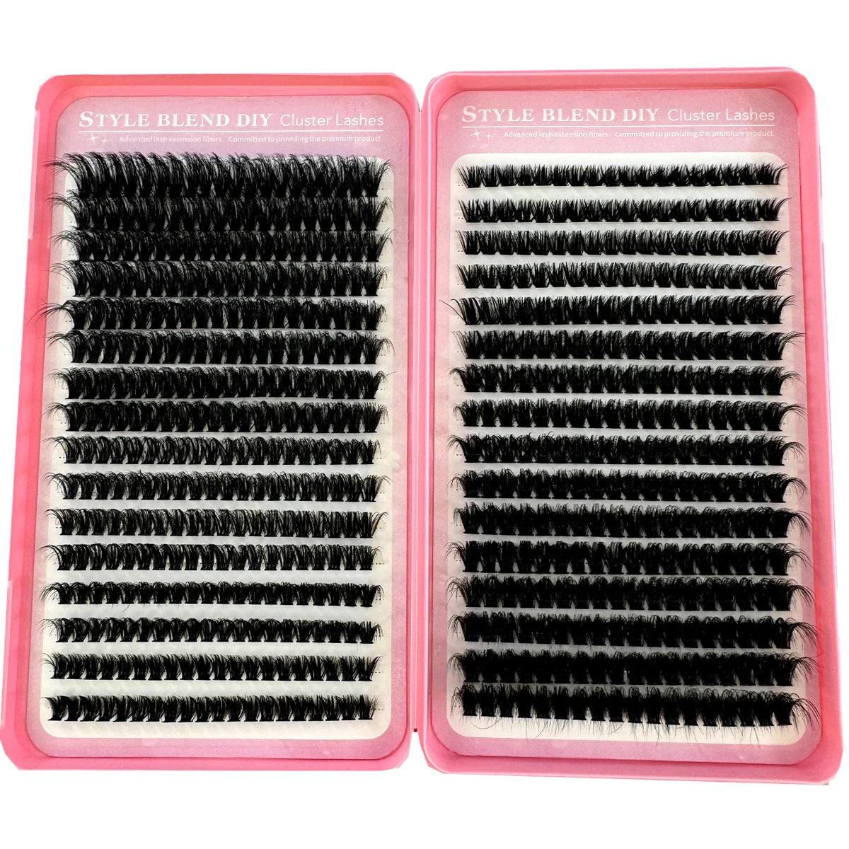 60D/80D/100D 640 Cluster Lashes 5D Fluffy Thick Eyelash Extension Kit Volume Mixed Tray Faux Mink Lashes Lash Extension Makeup