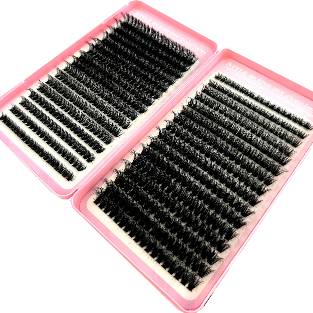 60D/80D/100D 640 Cluster Lashes 5D Fluffy Thick Eyelash Extension Kit Volume Mixed Tray Faux Mink Lashes Lash Extension Makeup