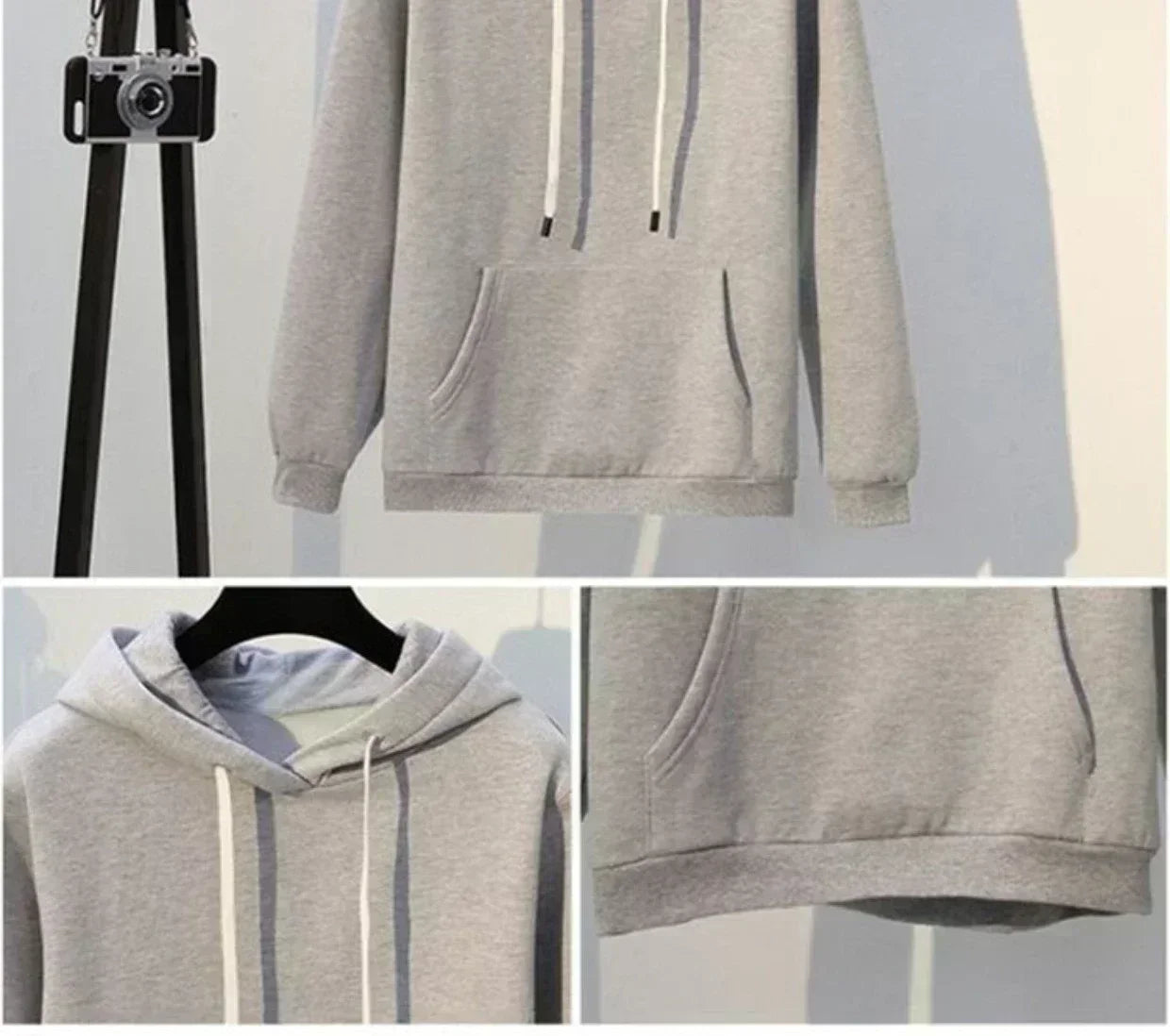 Women's Plus Size Hooded Sweatshirt, Fashionable and Simple Printed Casual Sweatshirt, Sizes L to 3XL Available