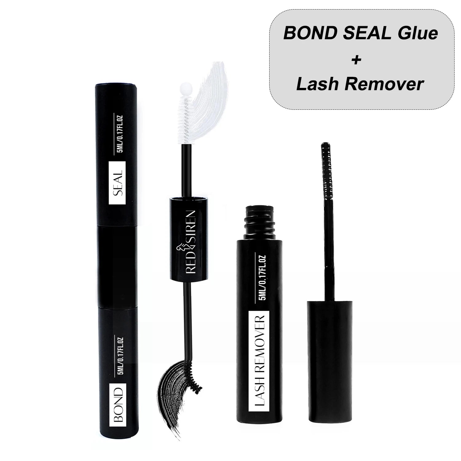 Lash Cluster Glue Bond and Seal Kit with Lash Glue Remover and Tweezers and Lash Brush for Lash Extension Clusters Makeup Tool,