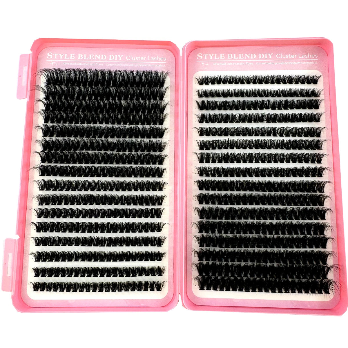60D/80D/100D 640 Cluster Lashes 5D Fluffy Thick Eyelash Extension Kit Volume Mixed Tray Faux Mink Lashes Lash Extension Makeup