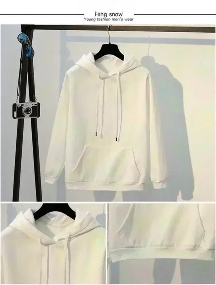 Women's Plus Size Hooded Sweatshirt, Fashionable and Simple Printed Casual Sweatshirt, Sizes L to 3XL Available