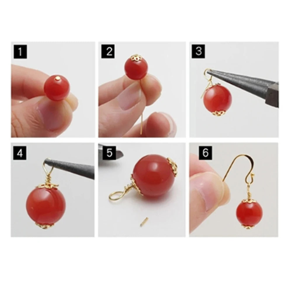 50-100pcs/lot Stainless Steel Head Pins Water Gold Plated Eye Flat Head Pins Ball Head Pins For DIY Jewelry Making Earrings