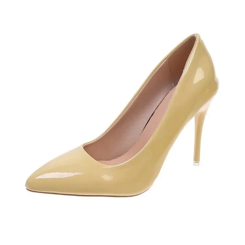 Candy Colors Pumps Sexy Pointed Toe Patent Leather Women's High Heels Elegant