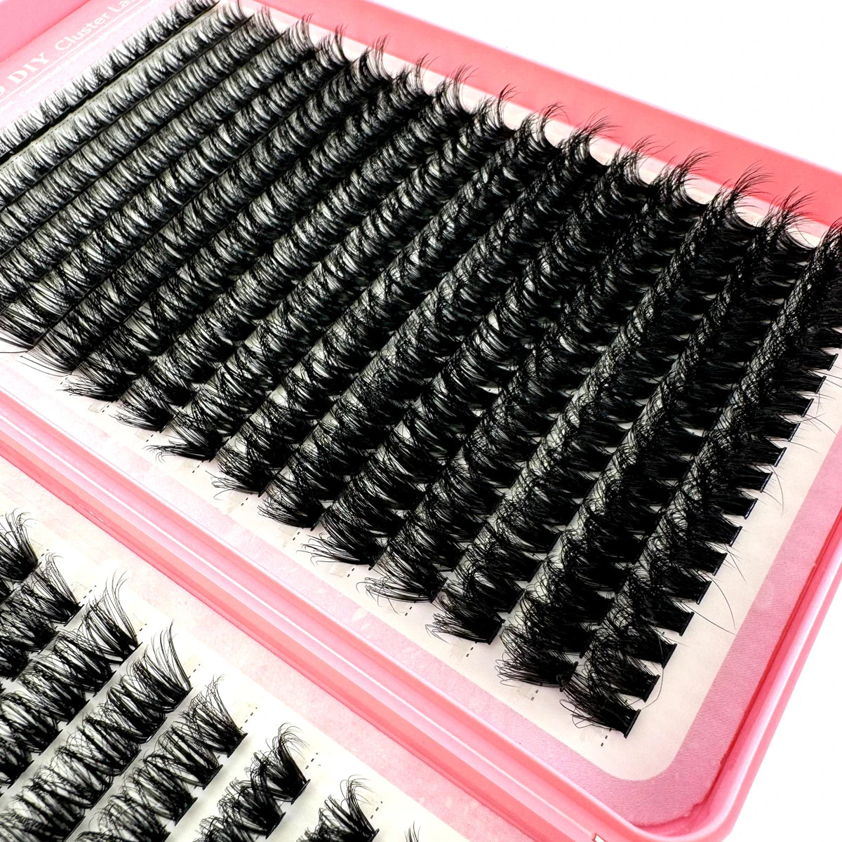 60D/80D/100D 640 Cluster Lashes 5D Fluffy Thick Eyelash Extension Kit Volume Mixed Tray Faux Mink Lashes Lash Extension Makeup